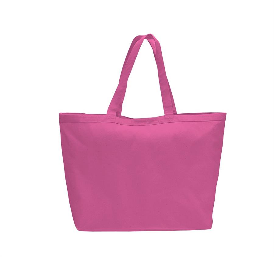 Canvas Big Tote Bag with Velcro Closure