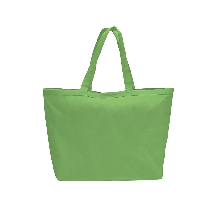 Canvas Big Tote Bag with Velcro Closure