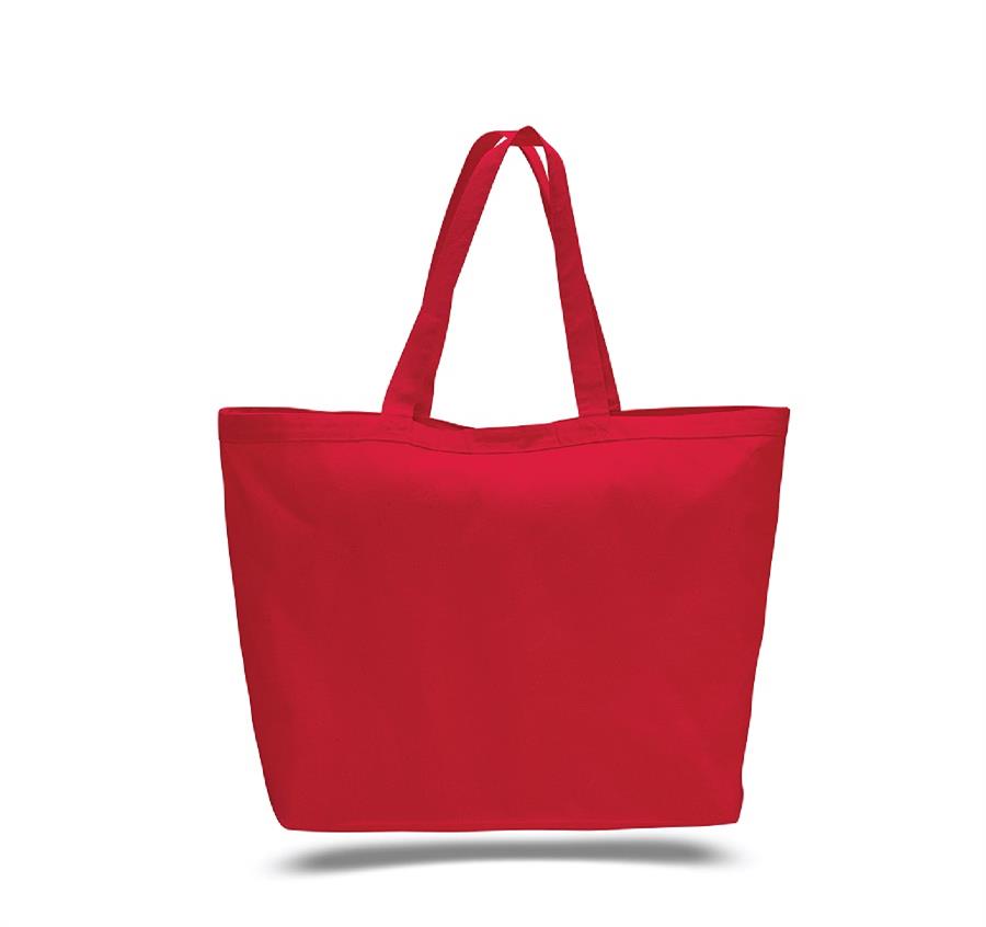 Canvas Big Tote Bag with Velcro Closure