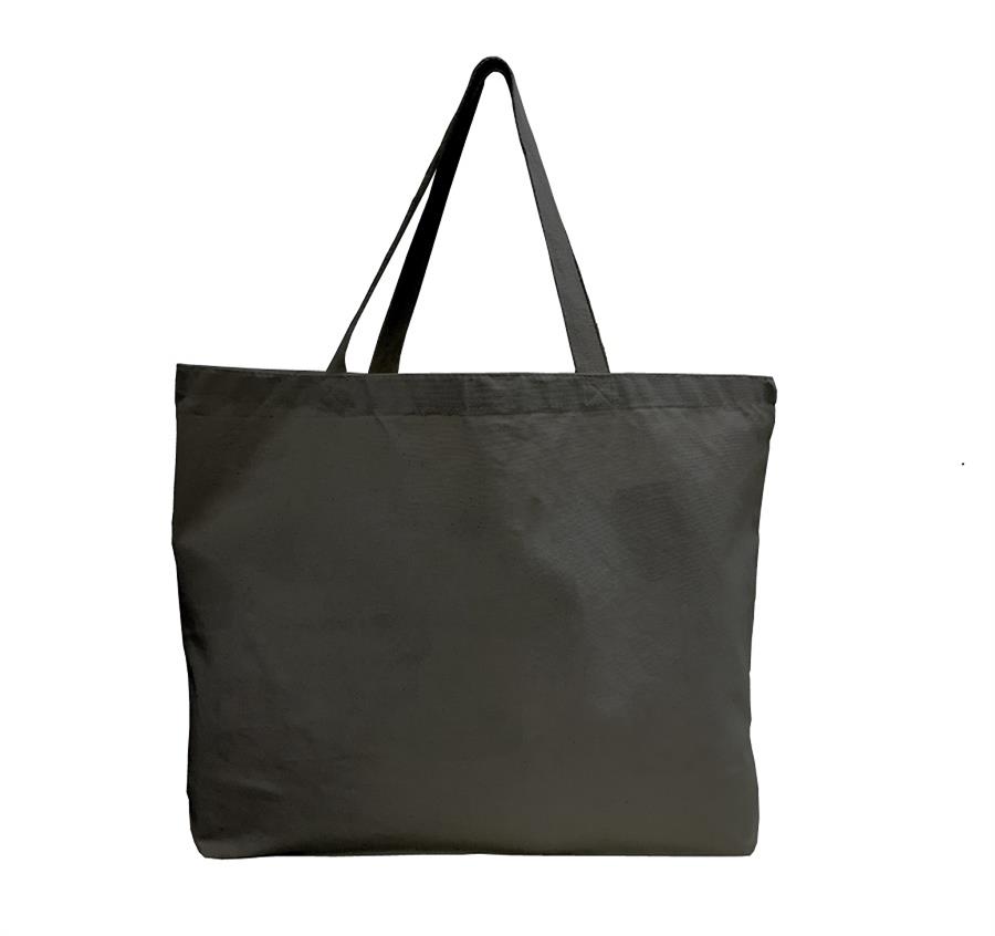 Canvas Jumbo Tote w/ Bottom Gusset