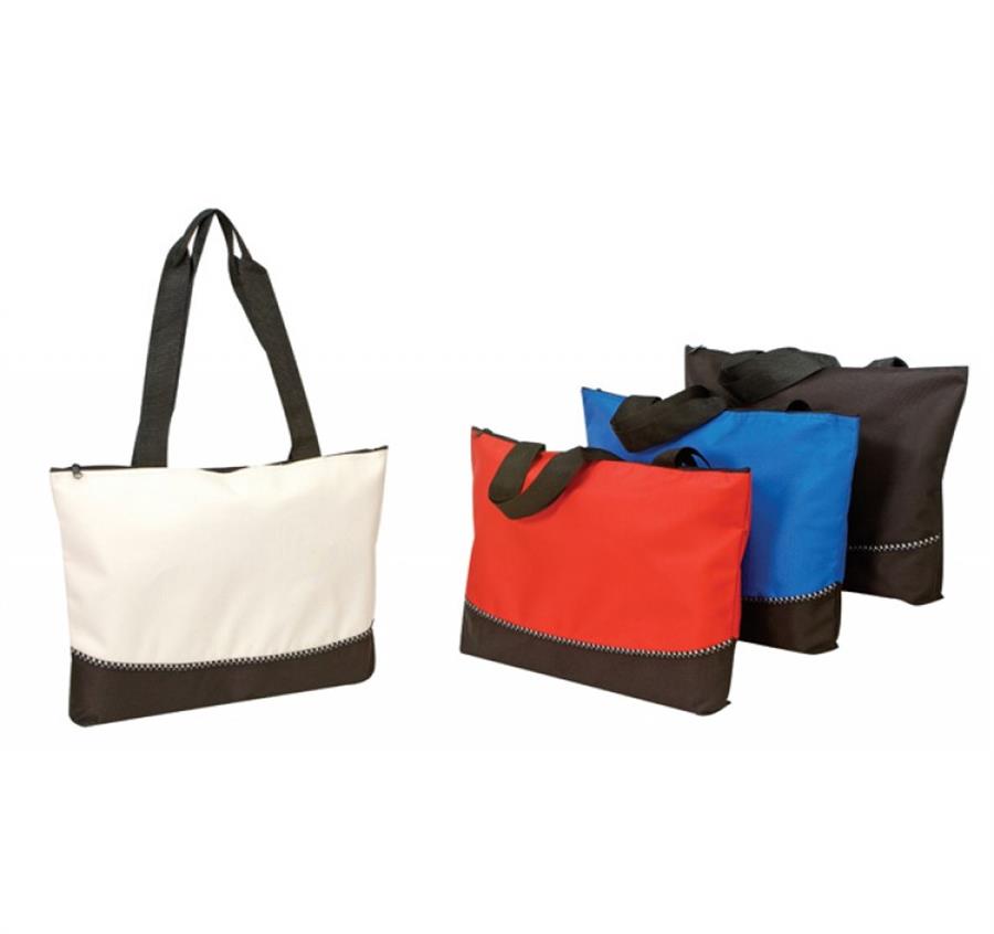 Poly Tote Bag with Zipper